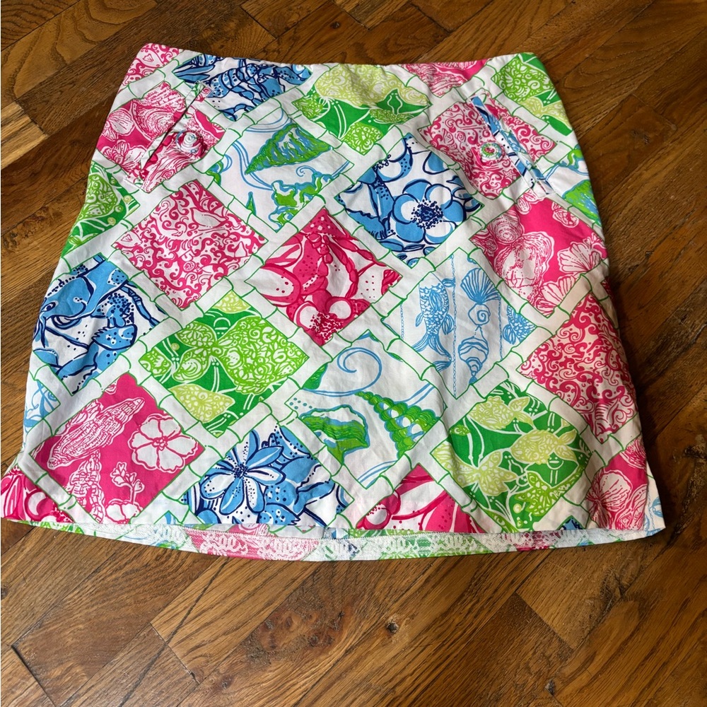 Lilly Pulitzer Pink and Blue Skort